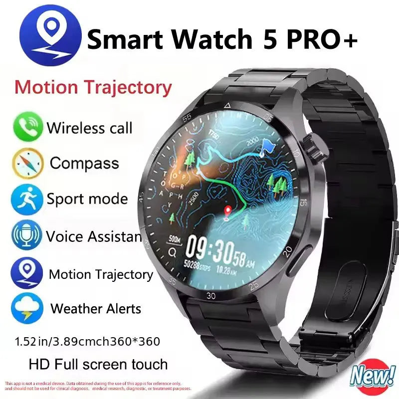 2025 Men’s Smartwatch – 360×360 AMOLED