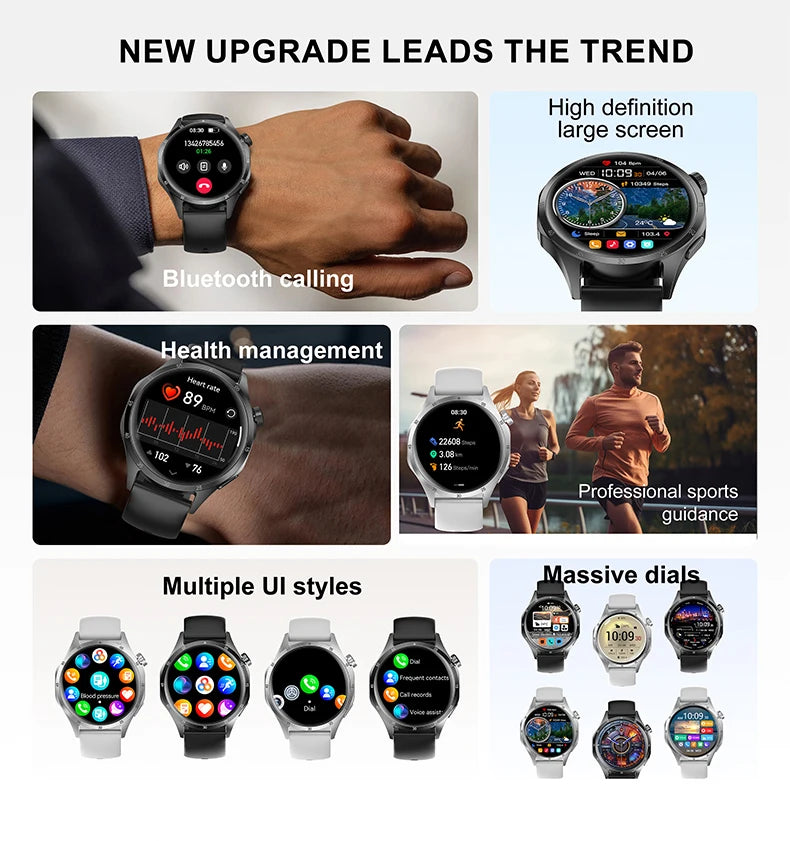 2025 Men’s Smartwatch – 360×360 AMOLED