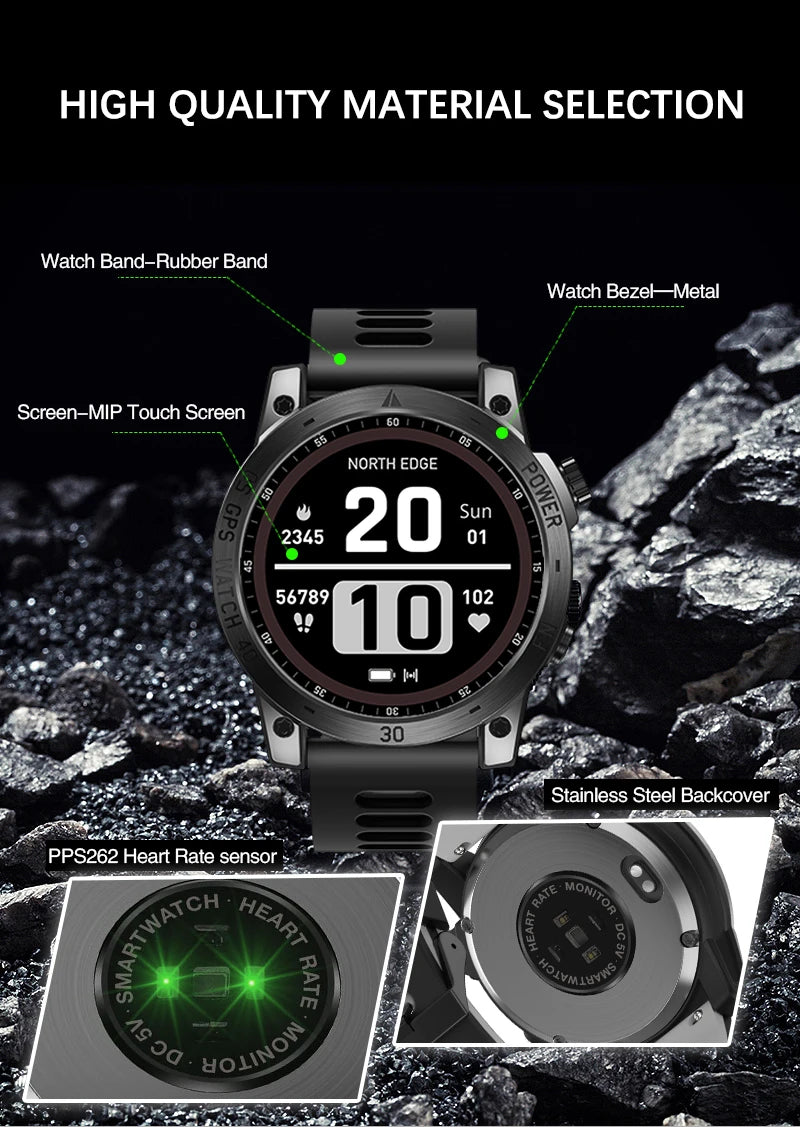 NORTH EDGE 2025 GPS Sports Smart Watch