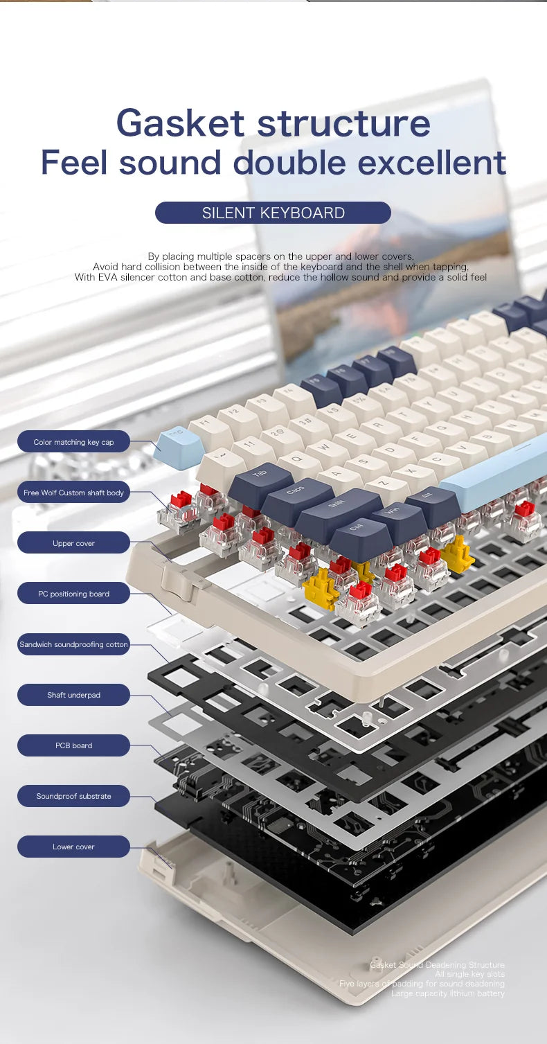 K8 100-Key Wireless Mechanical Keyboard