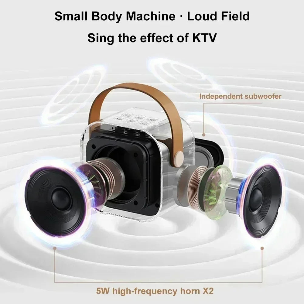 K12 Mini Bluetooth Karaoke Speaker – Portable Wireless Audio with Mic