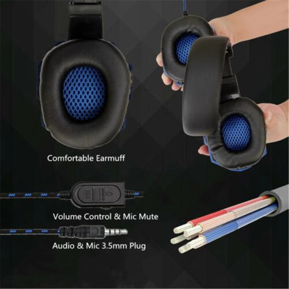 3.5mm Wired Gaming Headset with Mic – Bass Stereo