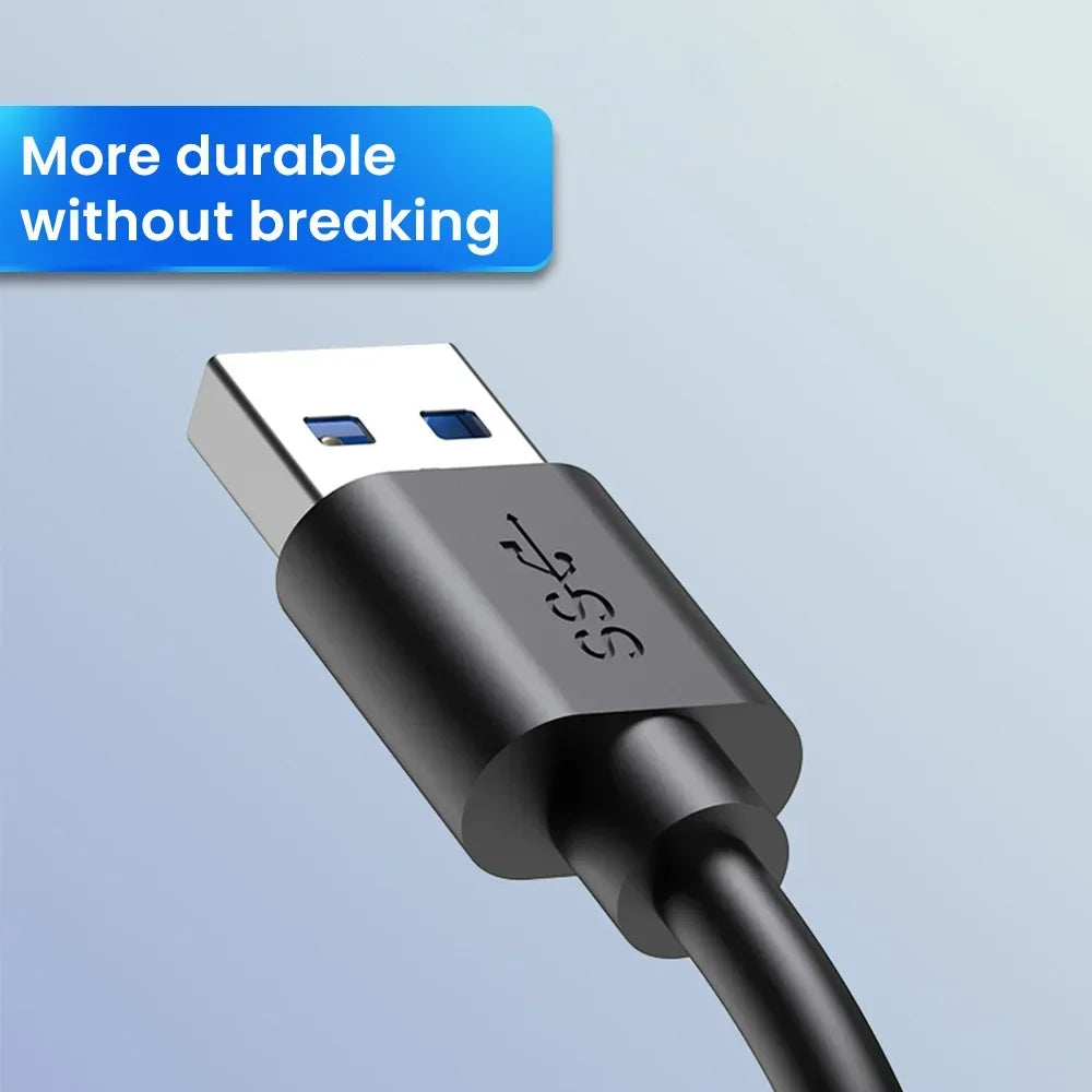 High-Speed 4-Port USB 3.0 & Type-C Hub – Multi-Device Splitter for PC