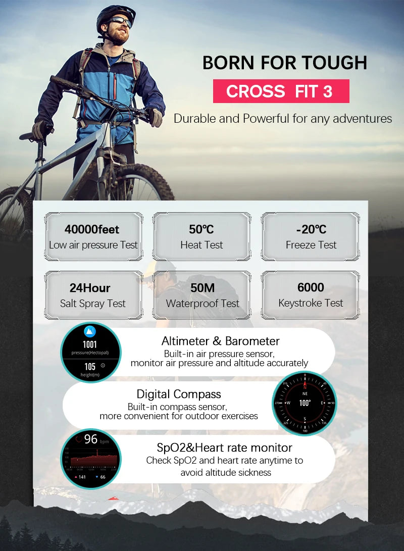 NORTH EDGE 2025 GPS Sports Smart Watch