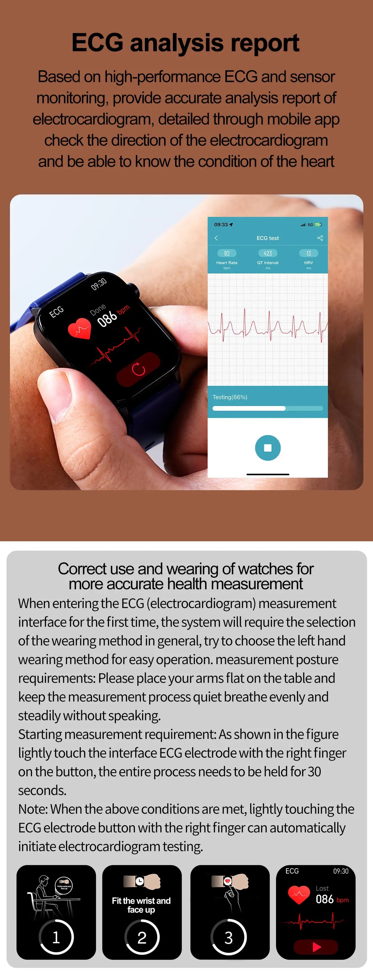 2025 AI Health Smartwatch – ECG, PPG, Body Composition & Bluetooth Call