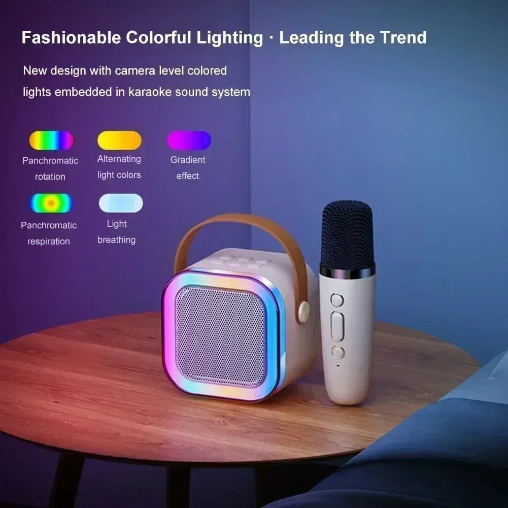 K12 Mini Bluetooth Karaoke Speaker – Portable Wireless Audio with Mic