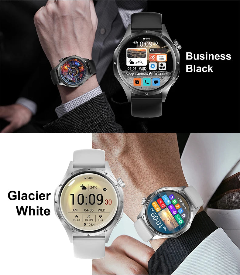 2025 Men’s Smartwatch – 360×360 AMOLED