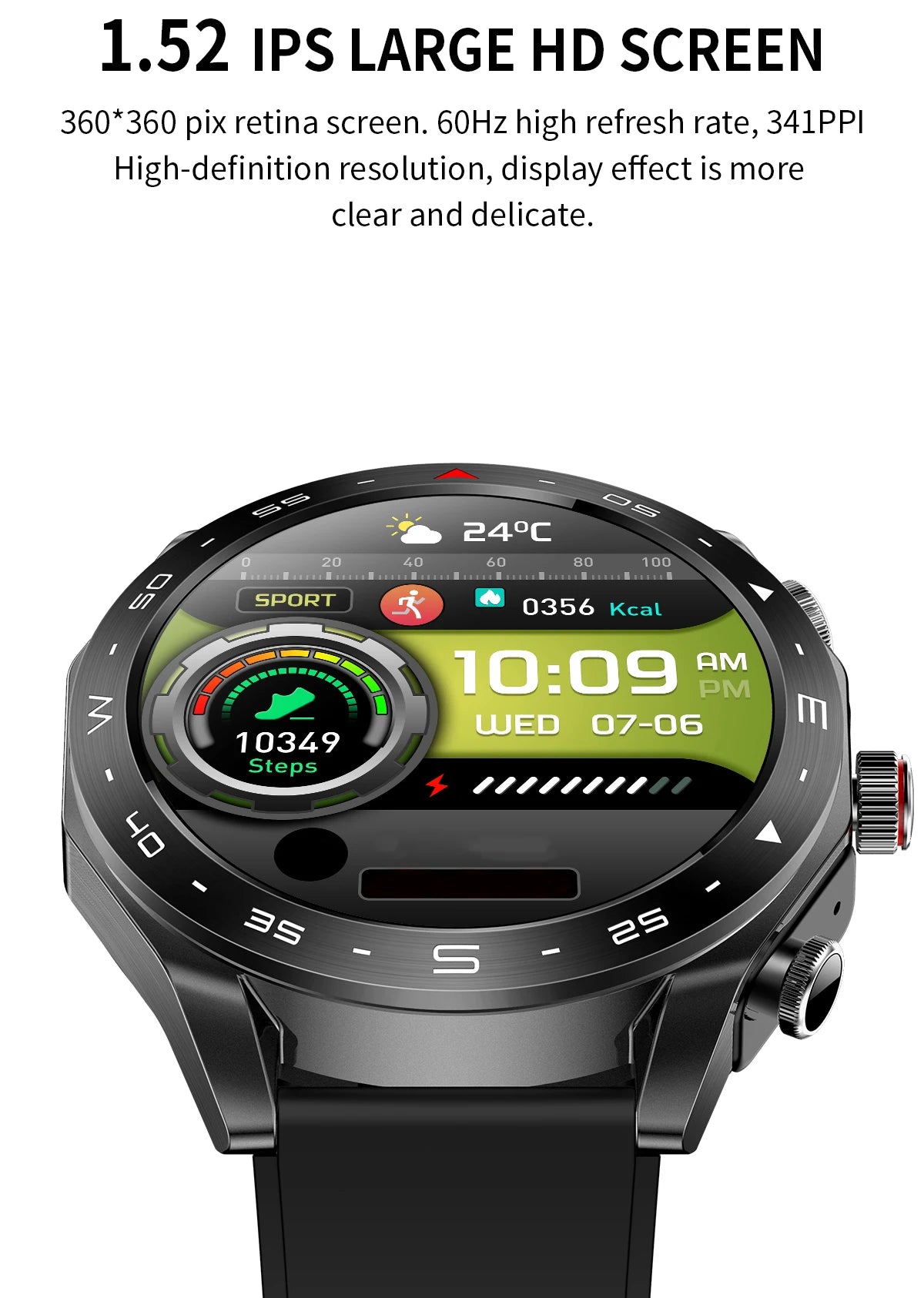 2024 Smart Watch with 2-in-1 TWS Bluetooth Earbuds