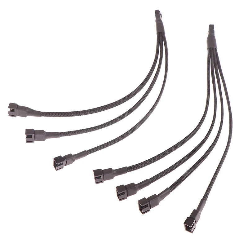 PWM 4-Pin Fan Splitter Cable – 1-to-4 CPU/Case Fan Adapter