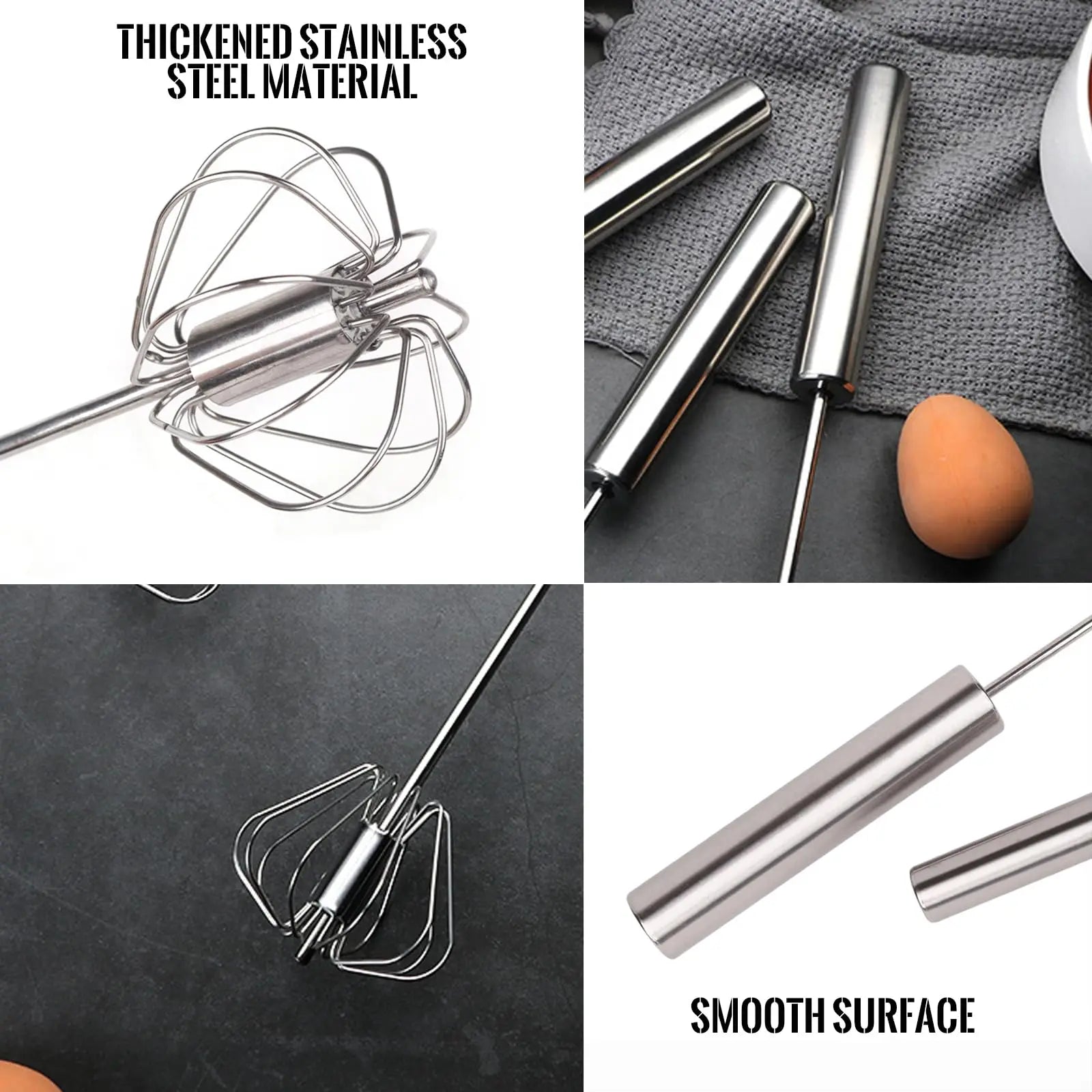 Semi-Automatic Stainless Steel Egg Beater