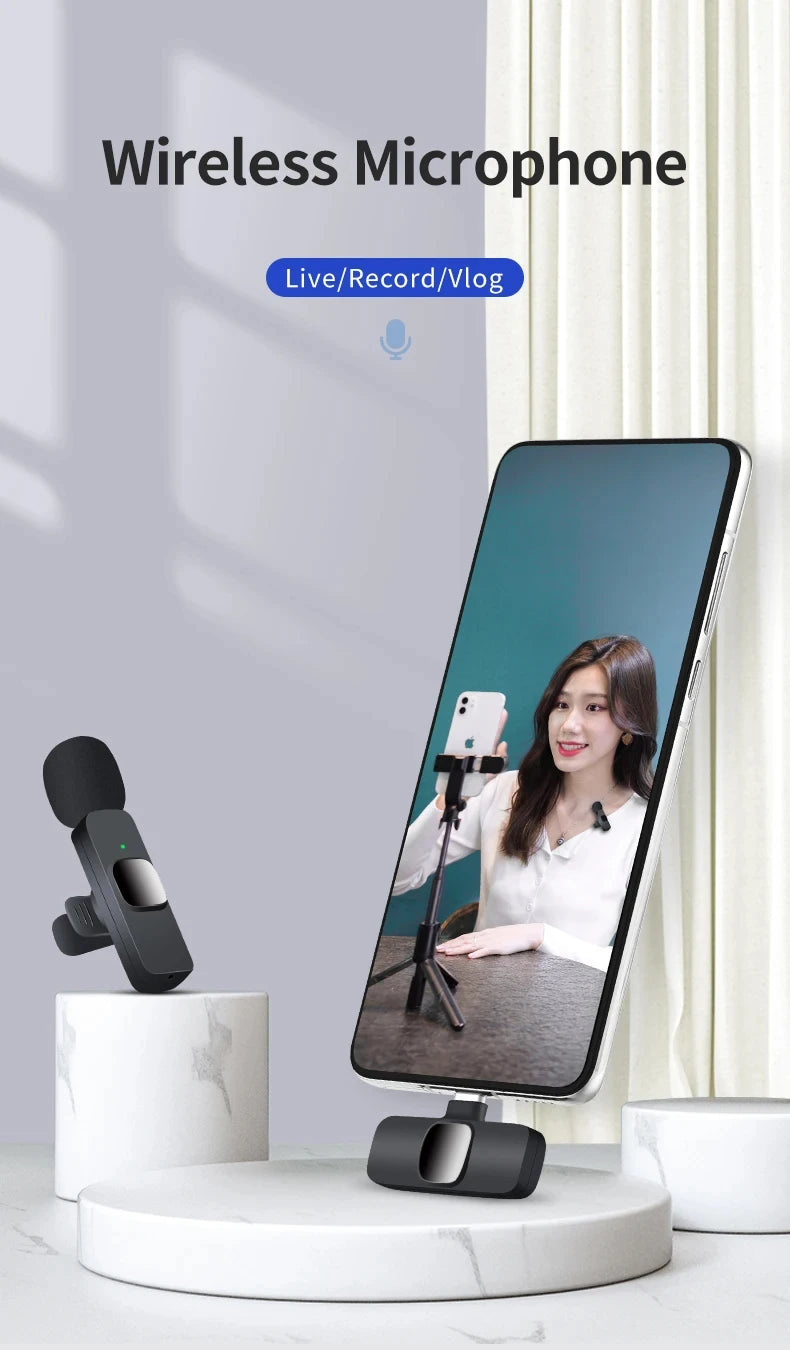 Basix 2.4G Wireless Lavalier Microphone – Mini Mic for iPhone & Android