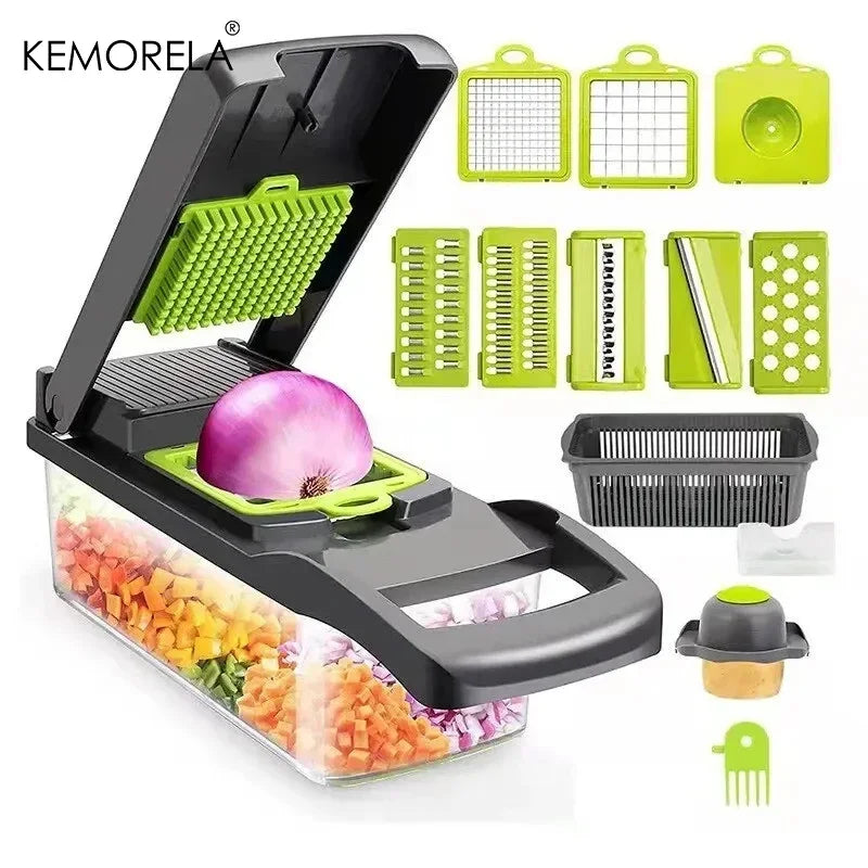 14/16-in-1 Multifunctional Vegetable Chopper – Slicer, Dicer, Grater & Cutter
