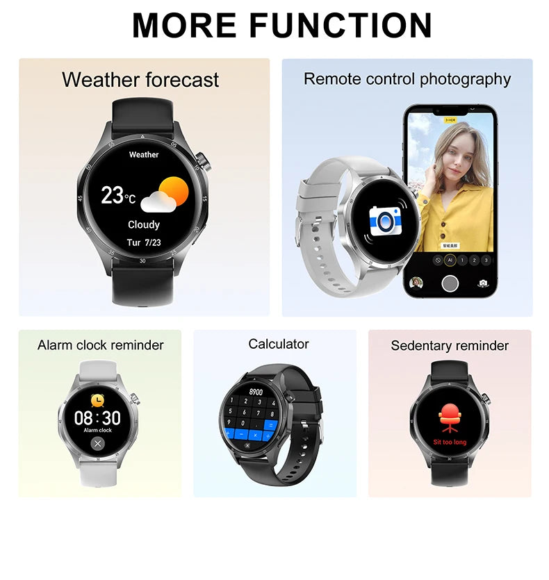 2025 Men’s Smartwatch – 360×360 AMOLED