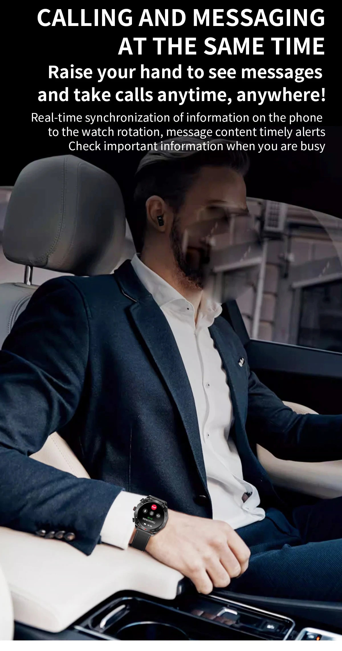 2024 Smart Watch with 2-in-1 TWS Bluetooth Earbuds