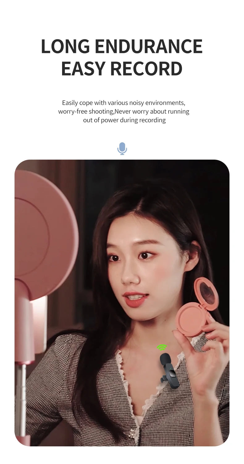 Basix 2.4G Wireless Lavalier Microphone – Mini Mic for iPhone & Android