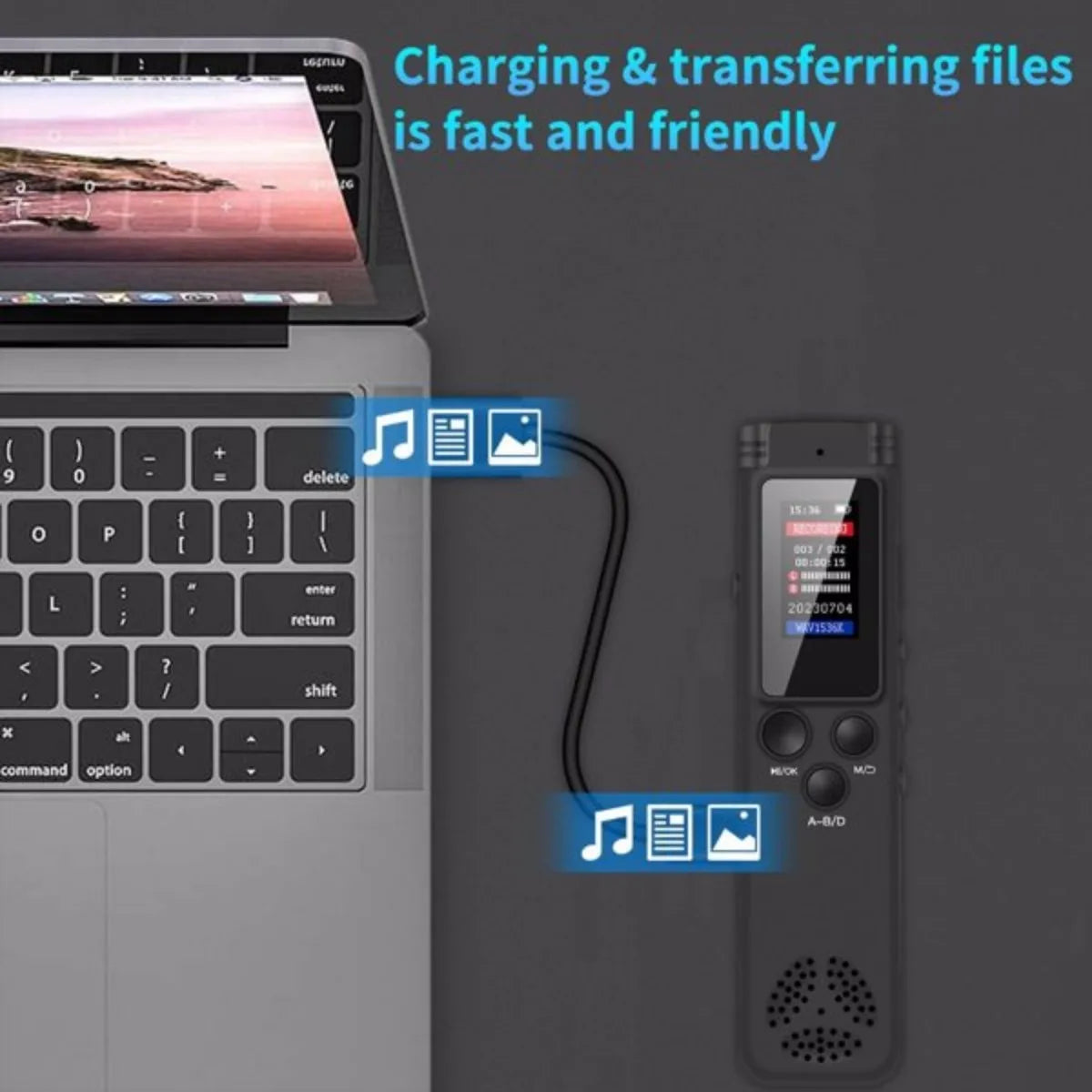 8GB Digital Voice Recorder & MP3 Player