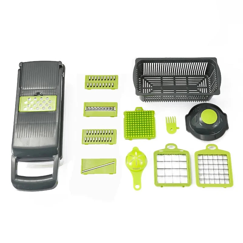 14/16-in-1 Multifunctional Vegetable Chopper – Slicer, Dicer, Grater & Cutter