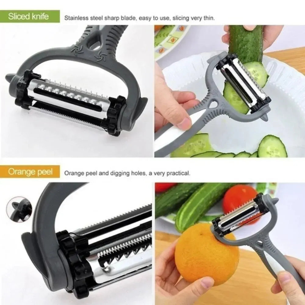 3-in-1 Multifunctional 360° Rotary Fruit & Vegetable Peeler