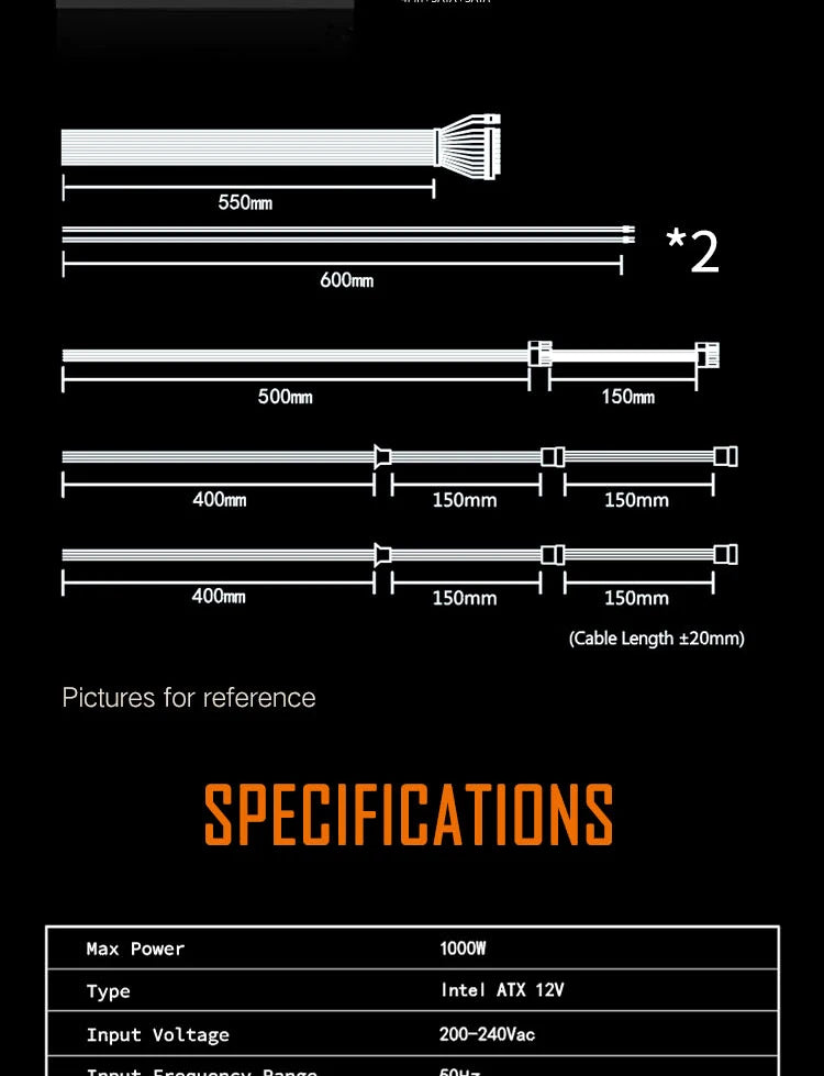 Aigo AK PC PSU – 500W-1000W Gaming Power Supply