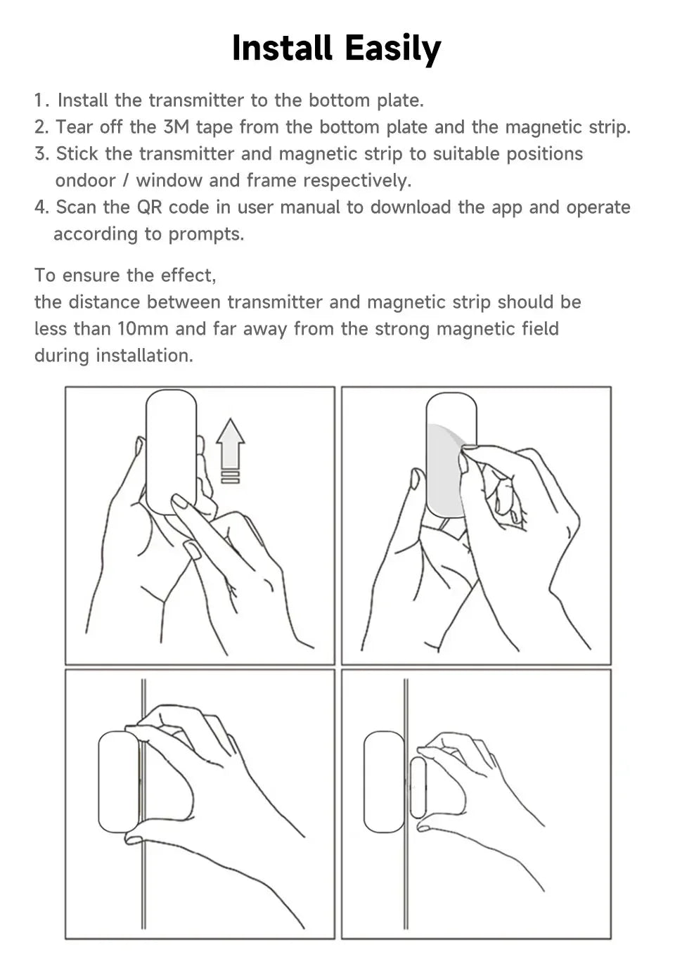 Tuya Zigbee Door & Window Sensor – Smart Contact Alert Device
