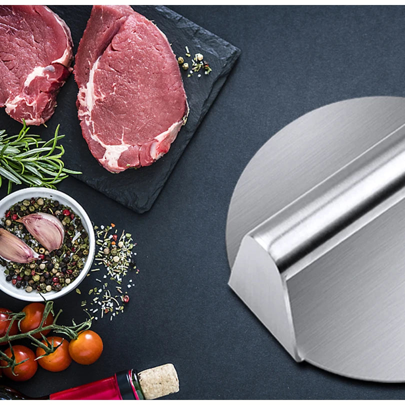 Stainless Steel Smash Burger Press – Circular Meat Masher Mold