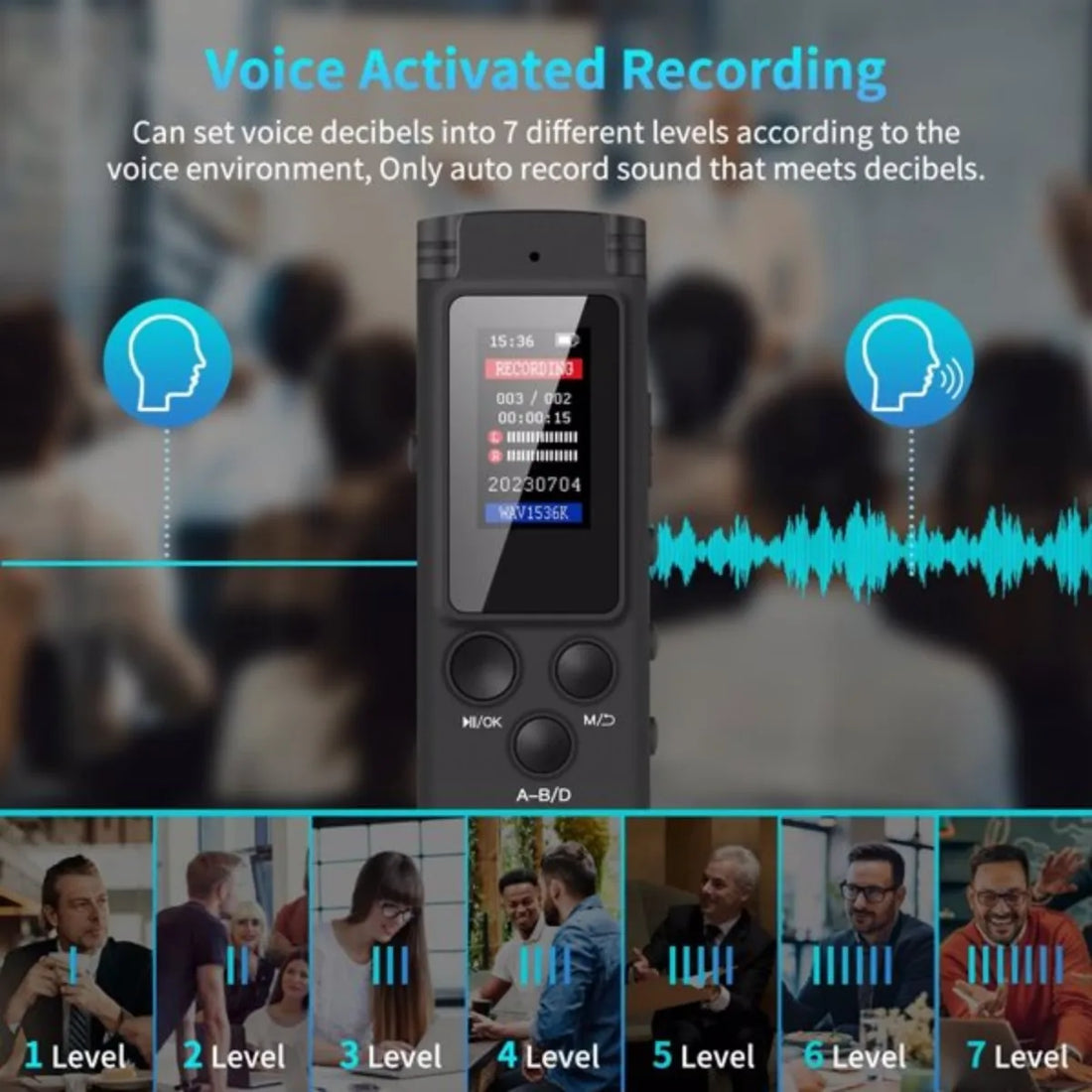 8GB Digital Voice Recorder & MP3 Player