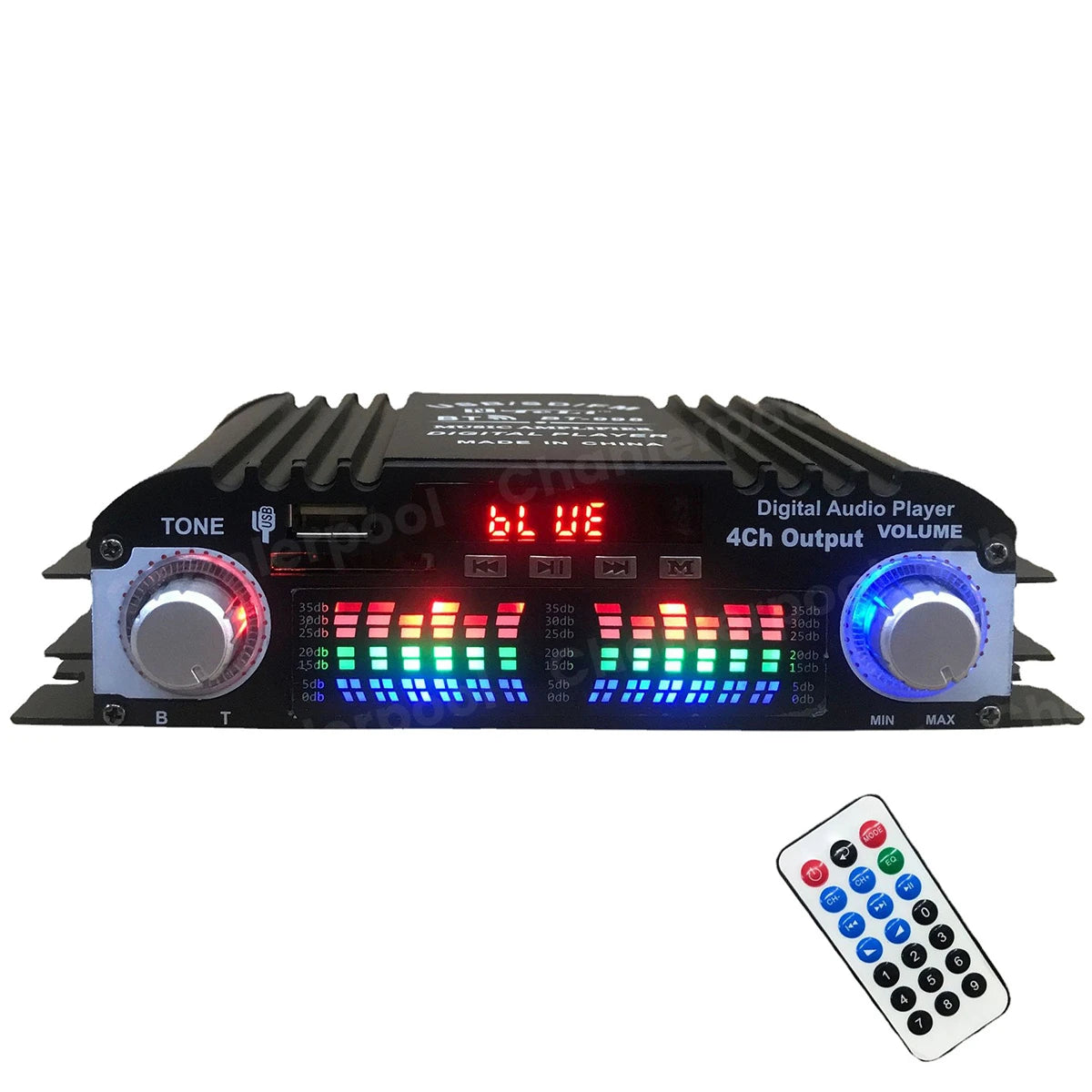 1600W 4-Channel HiFi Audio Amplifier – Bluetooth & Karaoke Support