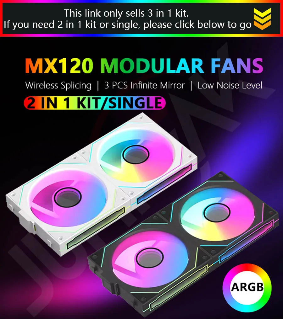 JUMPEAK MX120 360mm ARGB Modular PC Cooling Fan