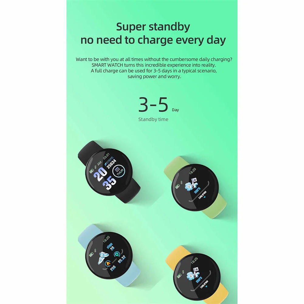 D18s 1.44" Smartwatch – Blood Pressure