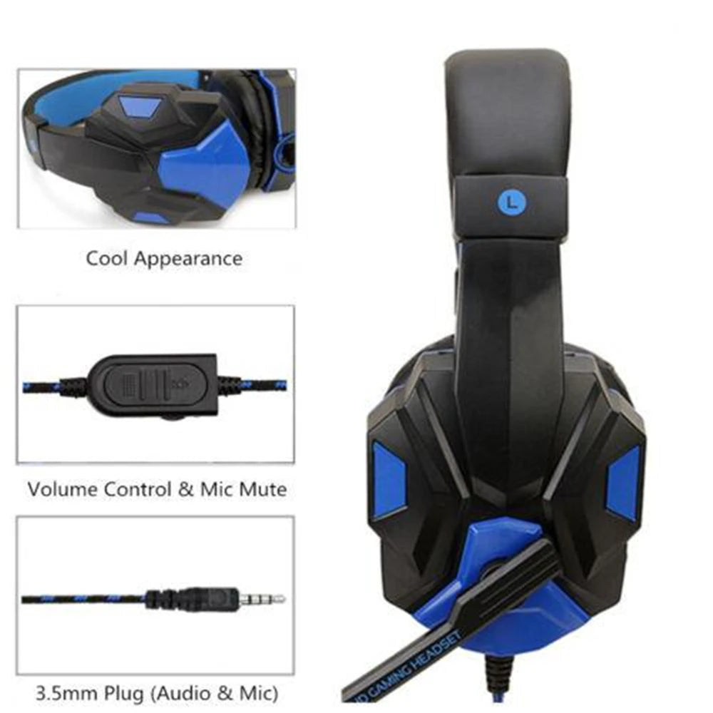 3.5mm Wired Gaming Headset with Mic – Bass Stereo