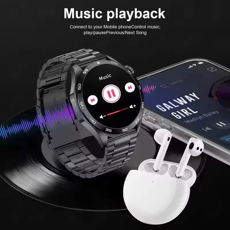 2025 Men’s Smartwatch – 360×360 AMOLED
