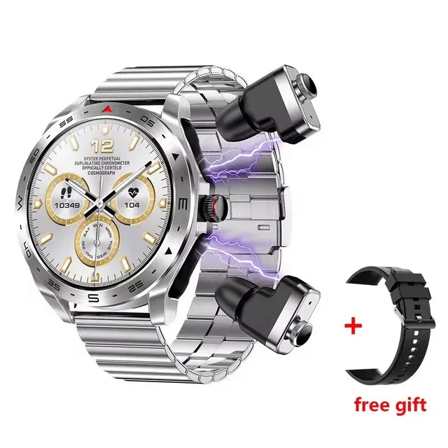 2024 Smart Watch with 2-in-1 TWS Bluetooth Earbuds