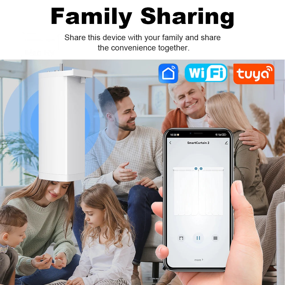 Tuya 155mm ZigBee/WiFi Electric Curtain Motor