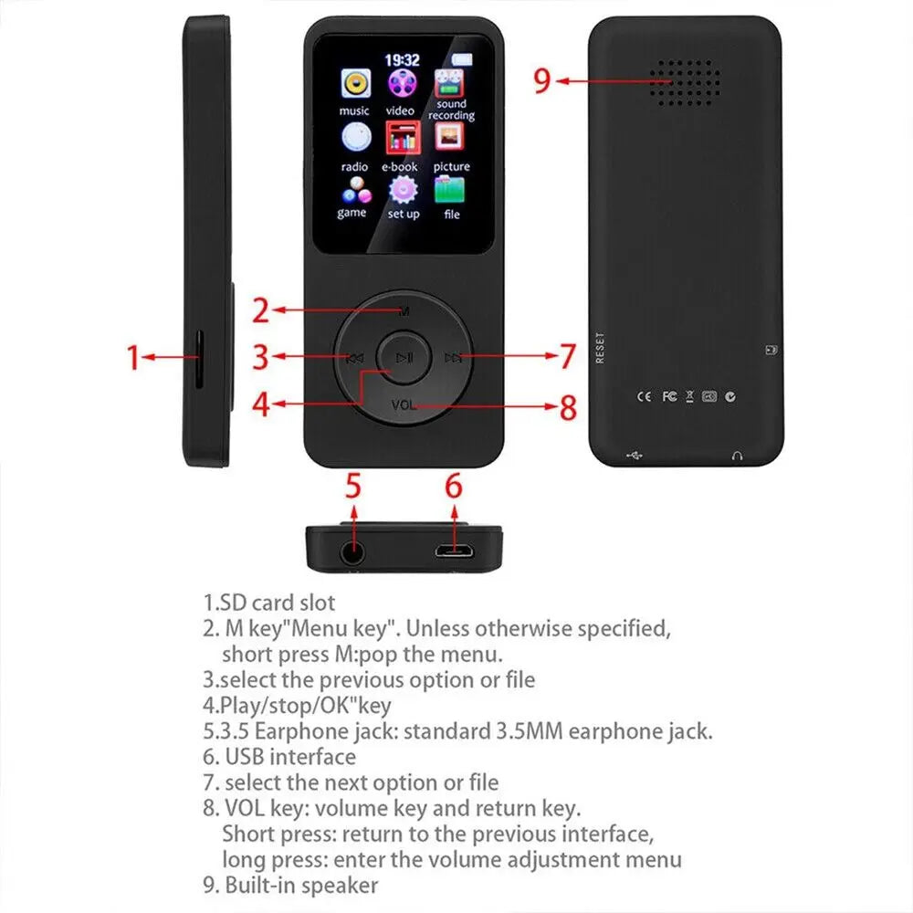 Bluetooth Lossless MP3/MP4 Music Player