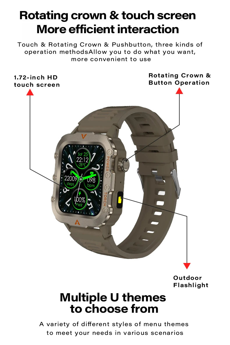 Men’s & Women’s Smart Watch – 3ATM/IP68 Waterproof