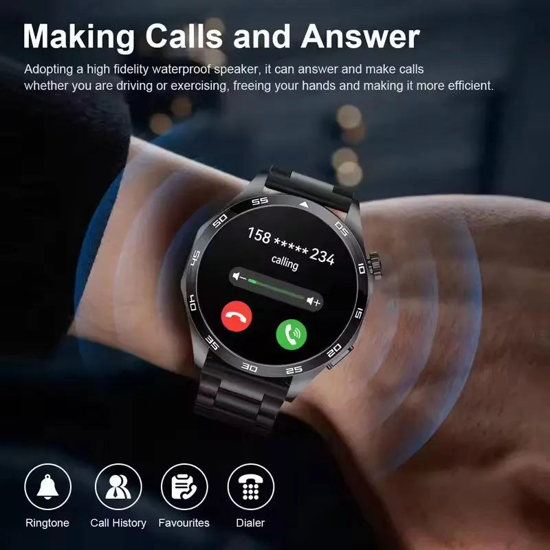 2025 Men’s Smartwatch – 360×360 AMOLED