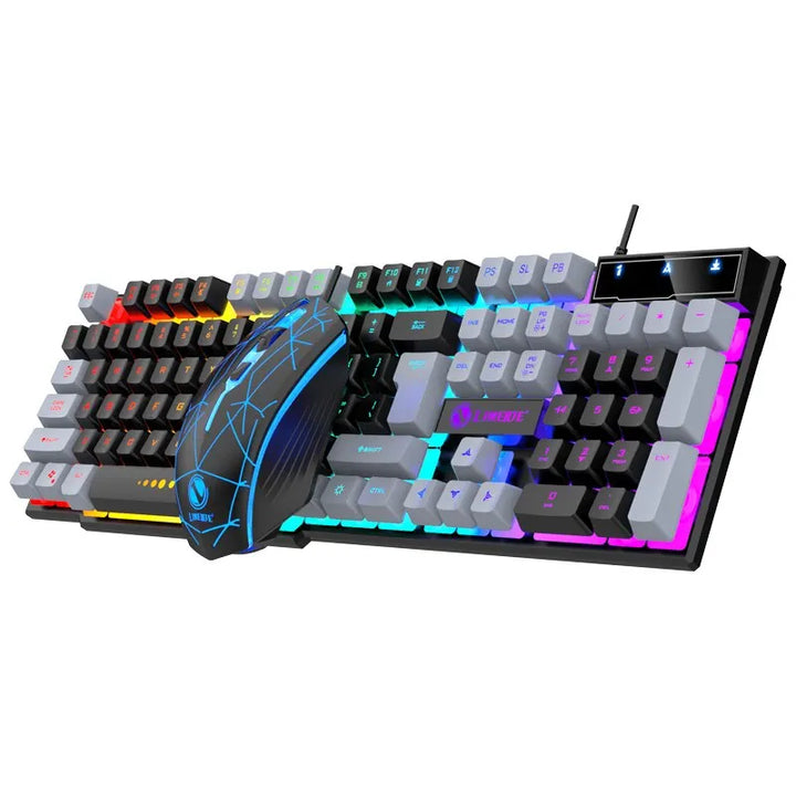 Wired USB Luminous Keyboard & Mouse Set – For Gaming, Office, and PC Use