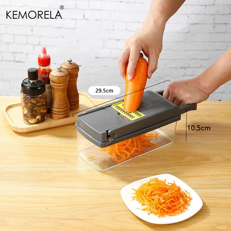 14/16-in-1 Multifunctional Vegetable Chopper – Slicer, Dicer, Grater & Cutter